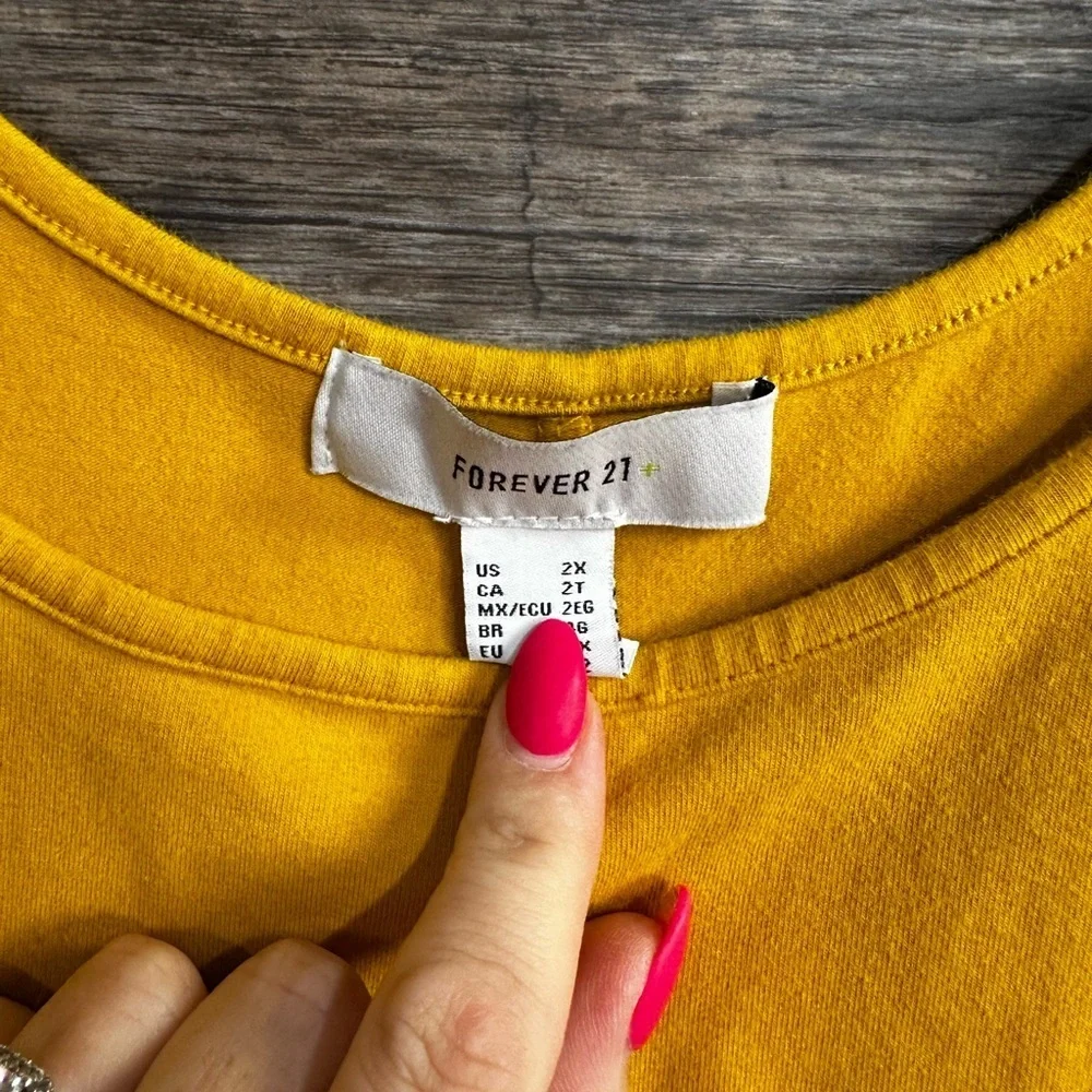 Forever 21 Mustard Yellow Midi Dress